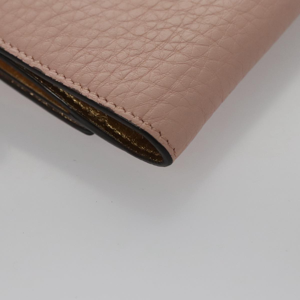 FENDI Peek A Boo Wallet Leather Pink 105912
