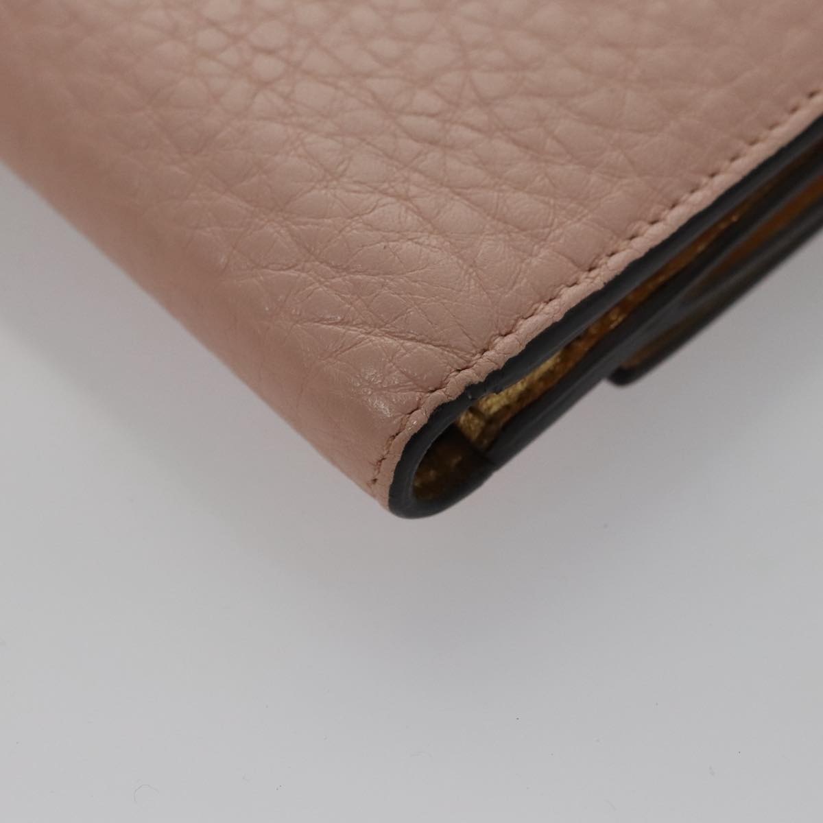 FENDI Peek A Boo Wallet Leather Pink 105912