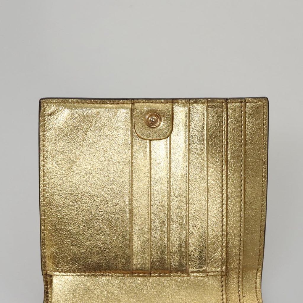FENDI Peek A Boo Wallet Leather Pink 105912