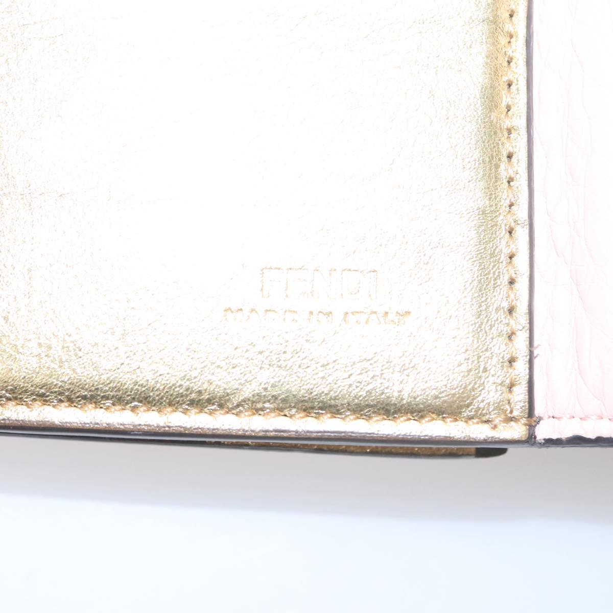 FENDI Peek A Boo Wallet Leather Pink 105912