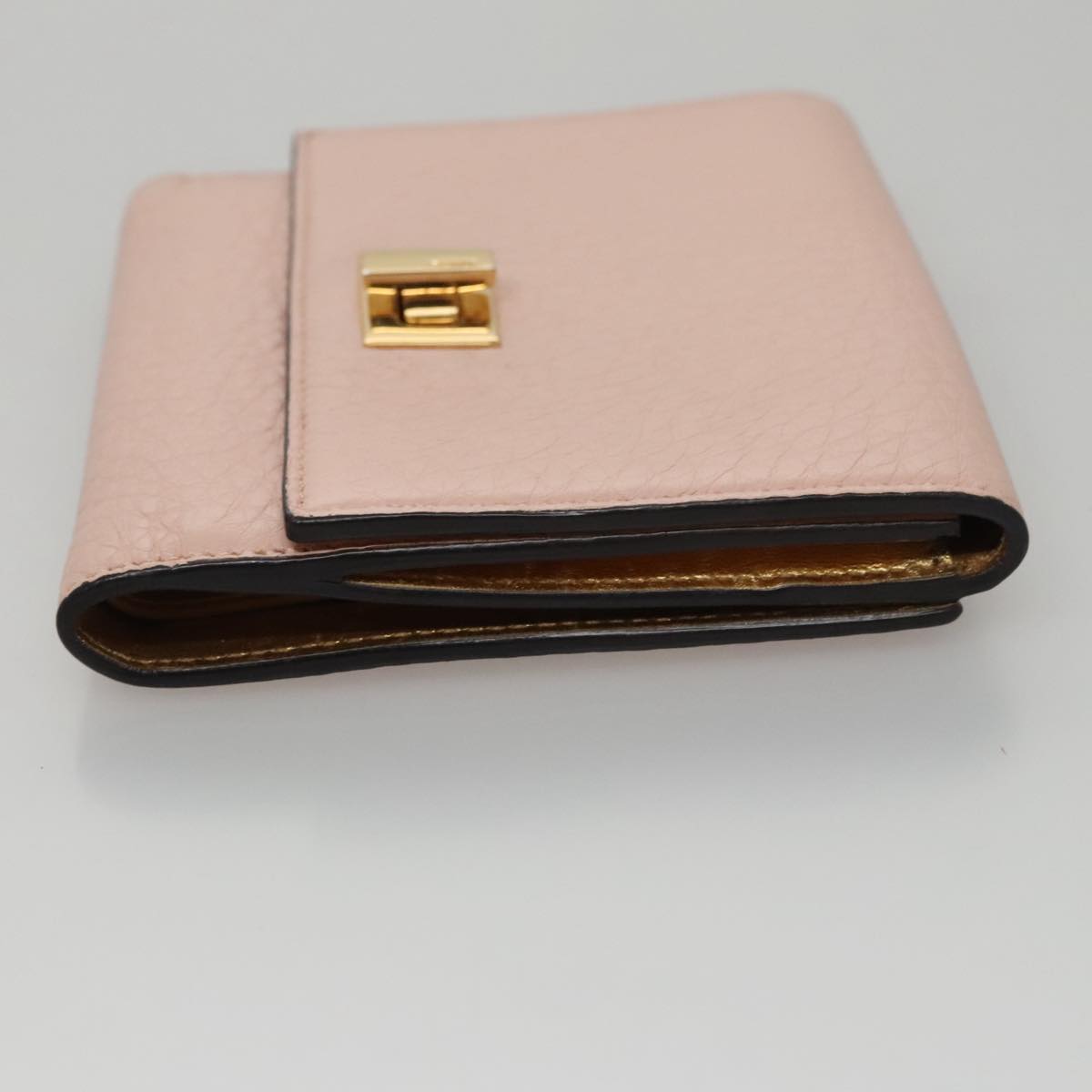 FENDI Peek A Boo Wallet Leather Pink 105912