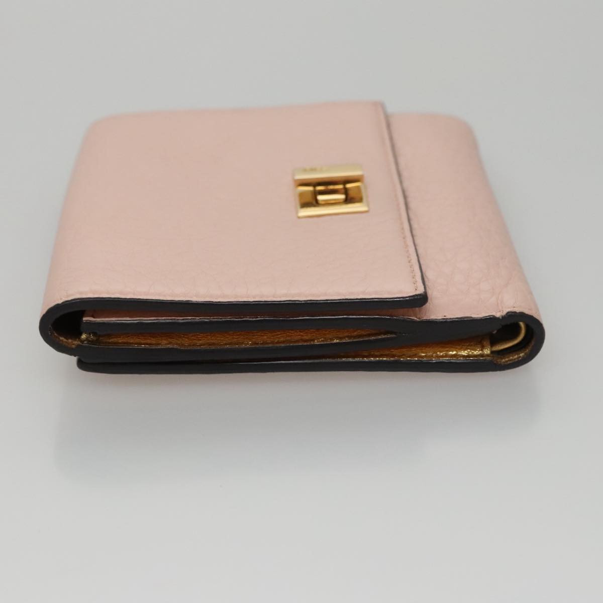 FENDI Peek A Boo Wallet Leather Pink 105912