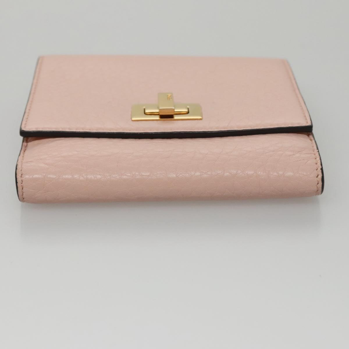 FENDI Peek A Boo Wallet Leather Pink 105912