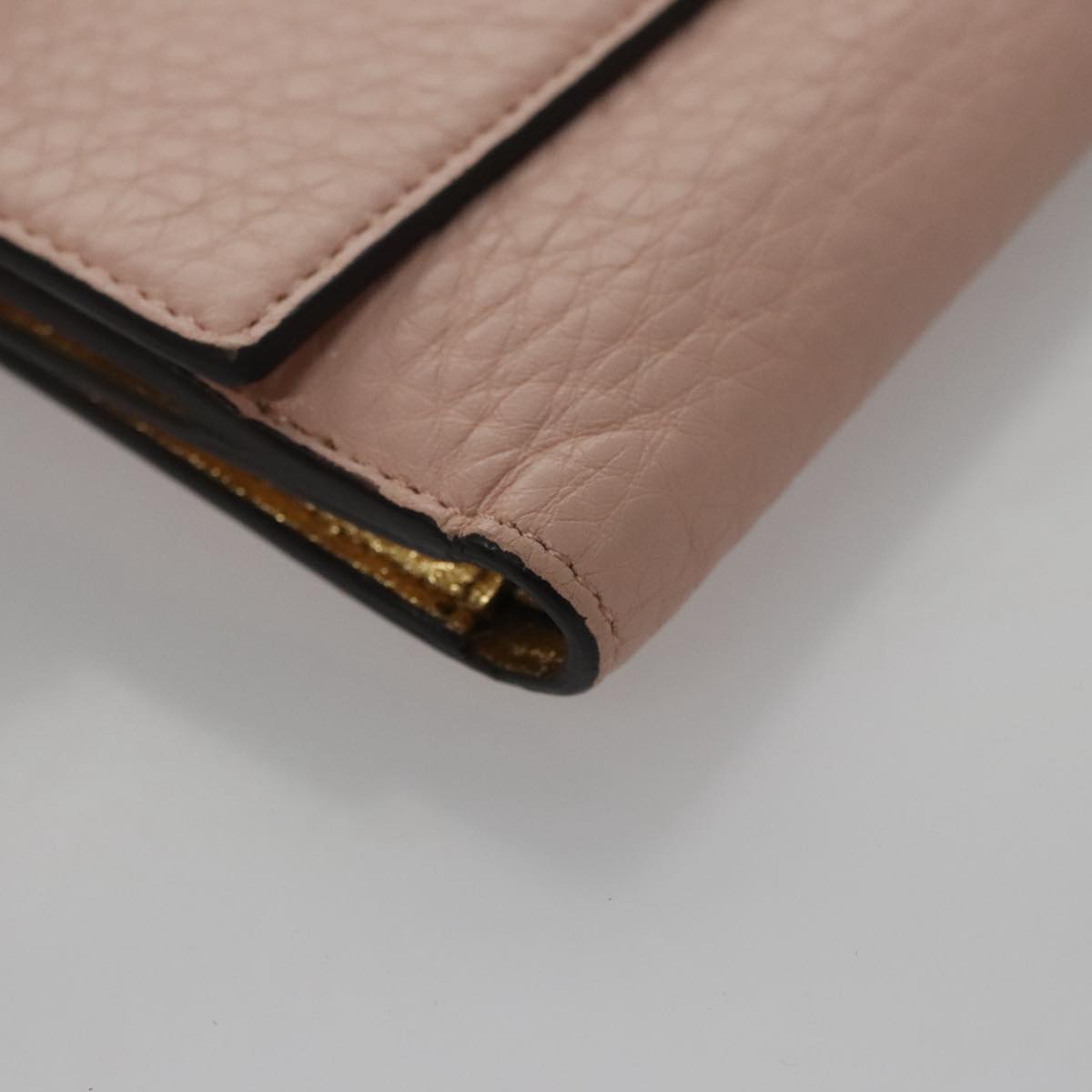 FENDI Peek A Boo Wallet Leather Pink 105912