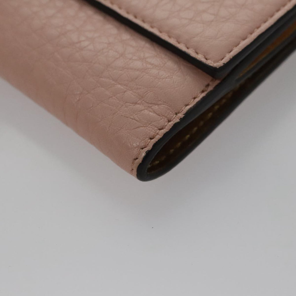 FENDI Peek A Boo Wallet Leather Pink 105912