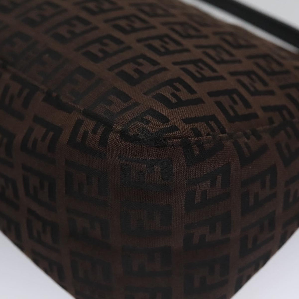 FENDI Zucchino Canvas Pouch Brown 105942