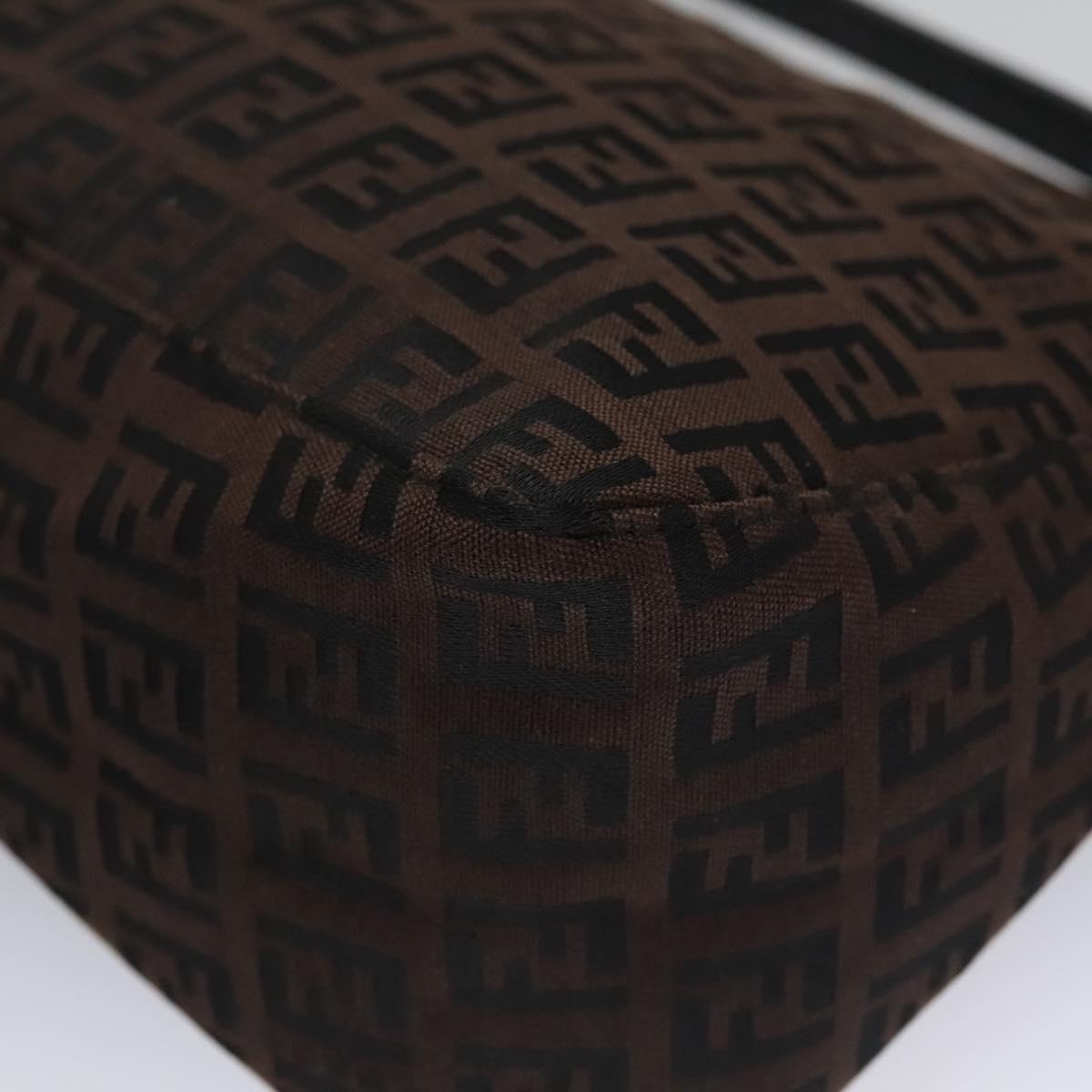 FENDI Zucchino Canvas Pouch Brown 105942