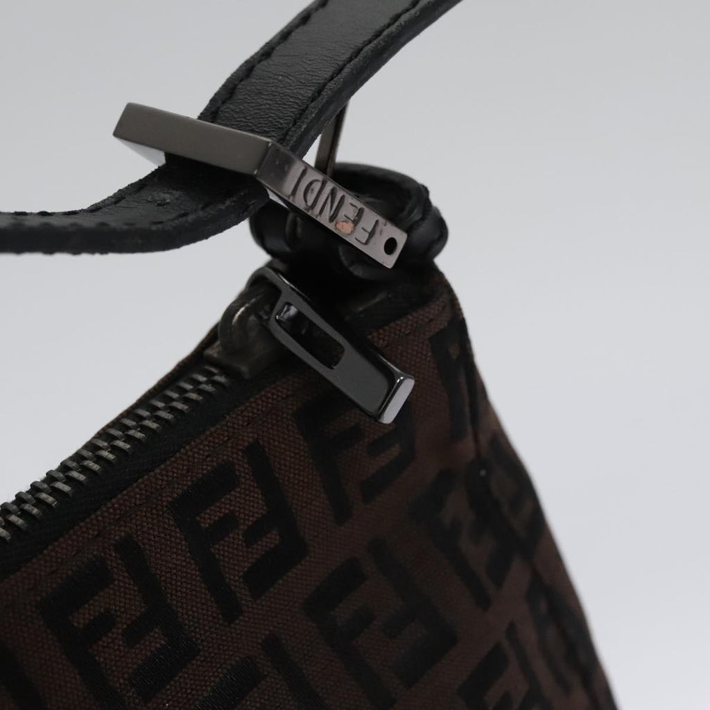 FENDI Zucchino Canvas Pouch Brown 105942