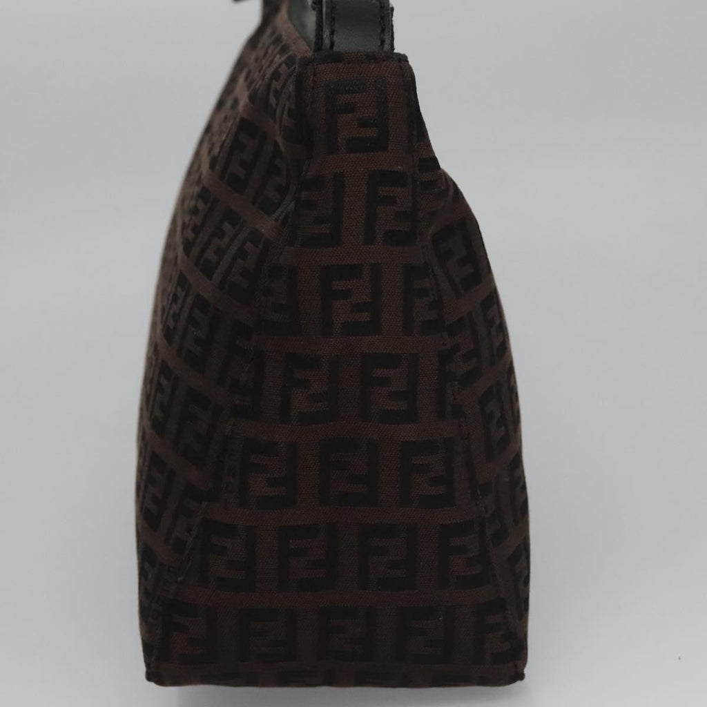 FENDI Zucchino Canvas Pouch Brown 105942