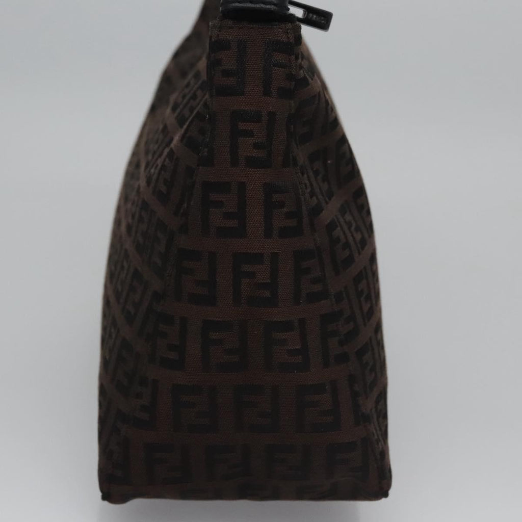 FENDI Zucchino Canvas Pouch Brown 105942