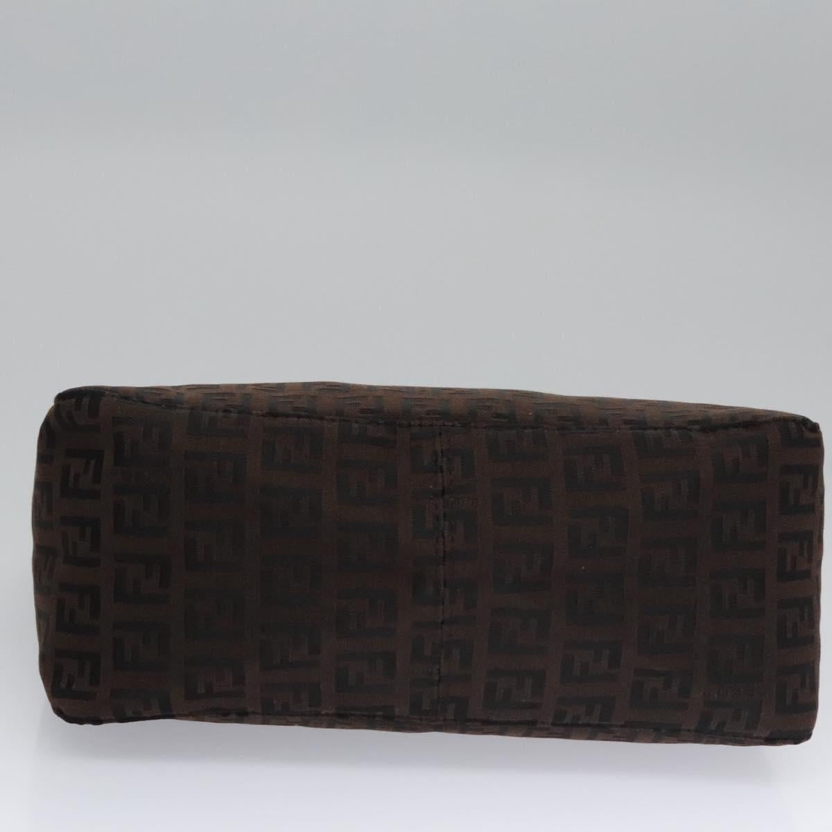 FENDI Zucchino Canvas Pouch Brown 105942