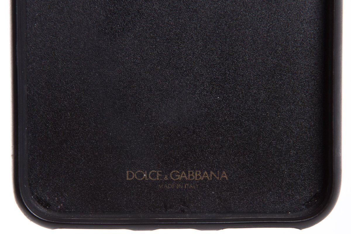Dolce & Gabbana Black Rose Canvas iPhone Case