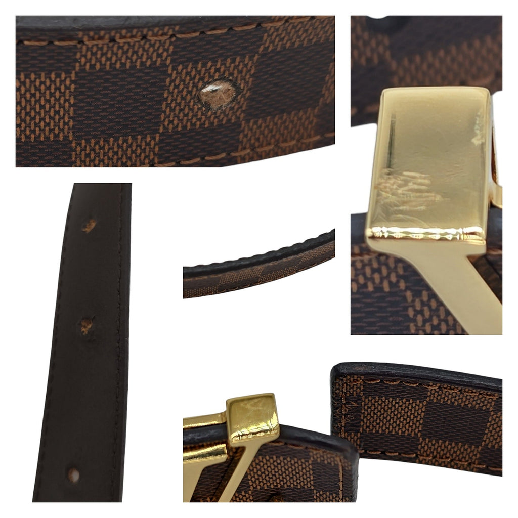 Louis Vuitton Damier Ebene Initiales 25MM Belt Sz. 90/36