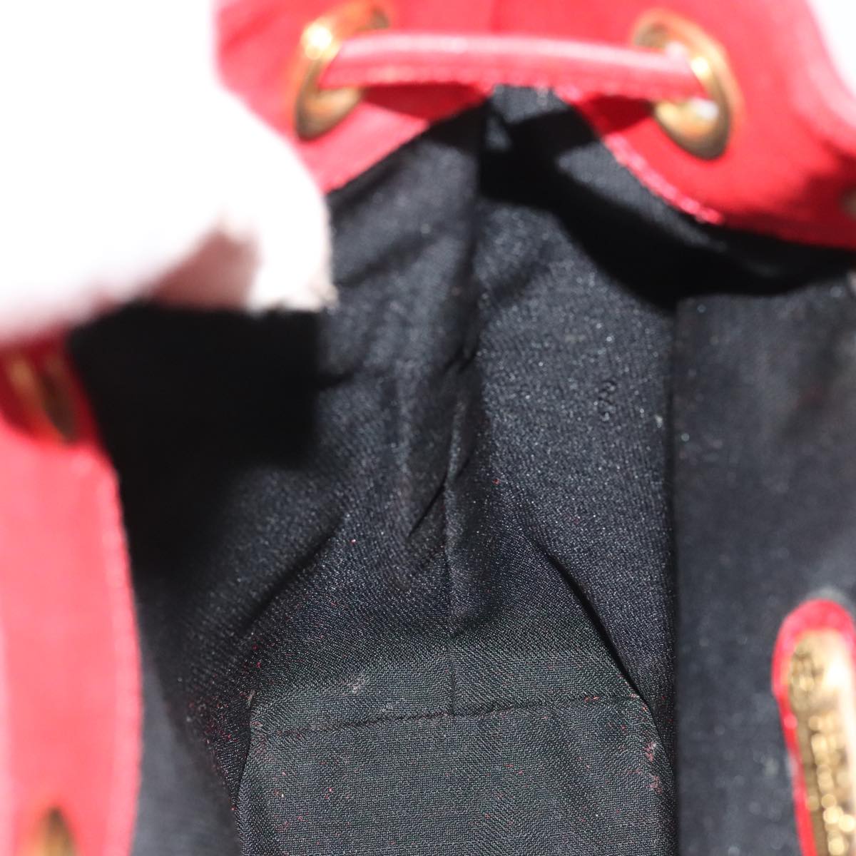 FENDI Backpack Leather Red Gold 106152