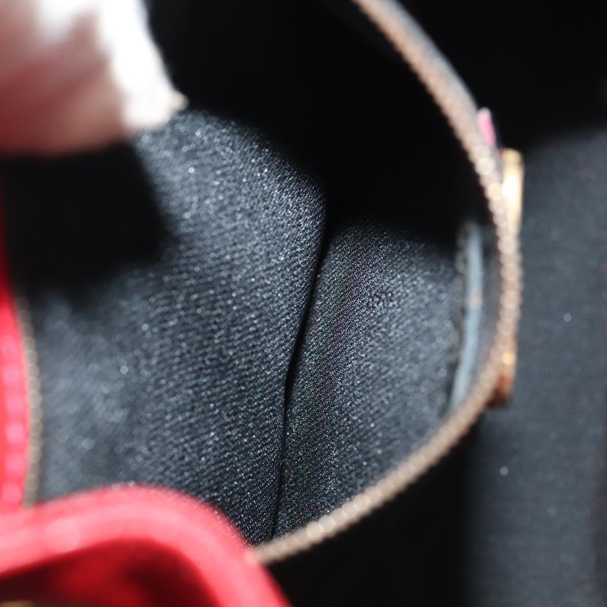 FENDI Backpack Leather Red Gold 106152