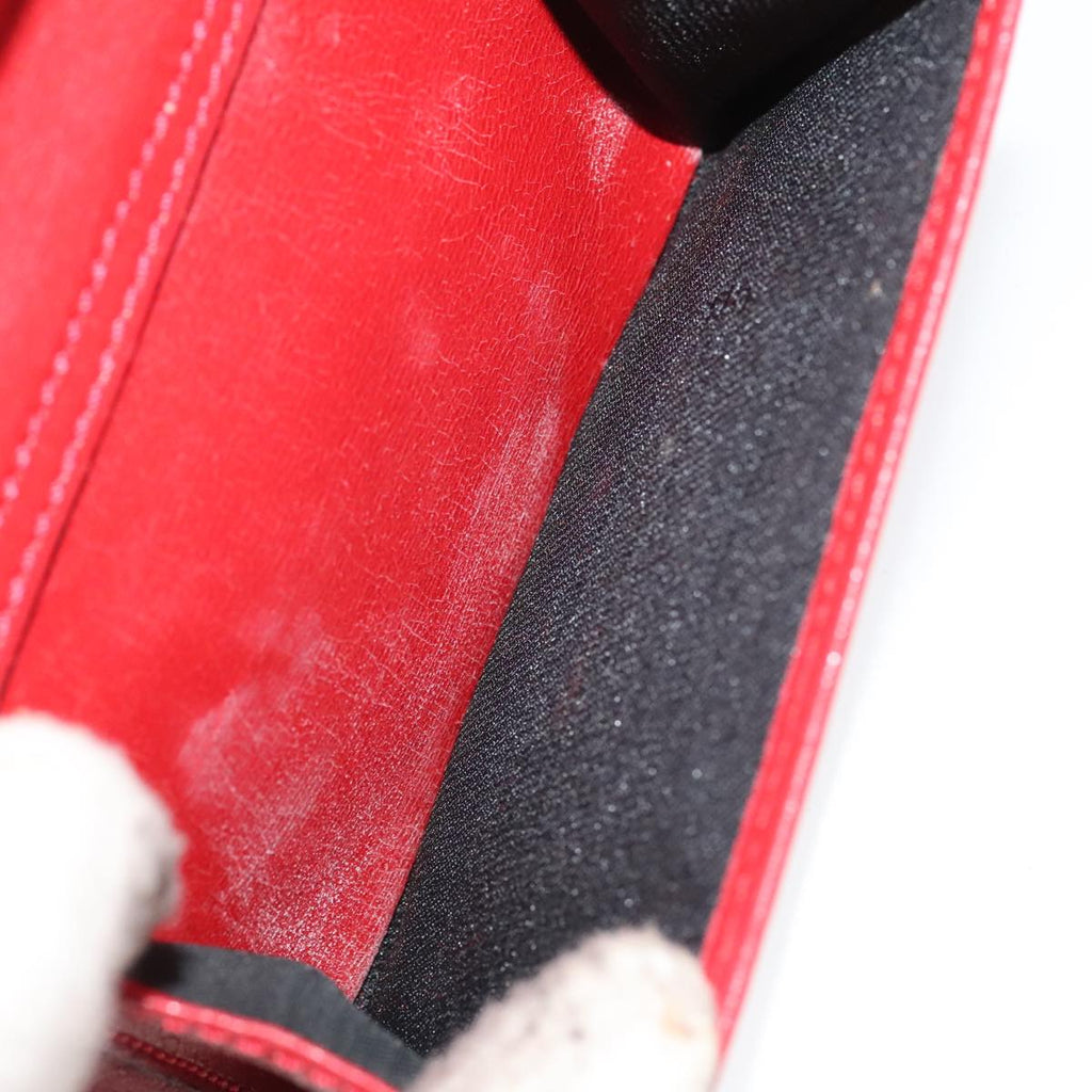 FENDI Backpack Leather Red Gold 106152