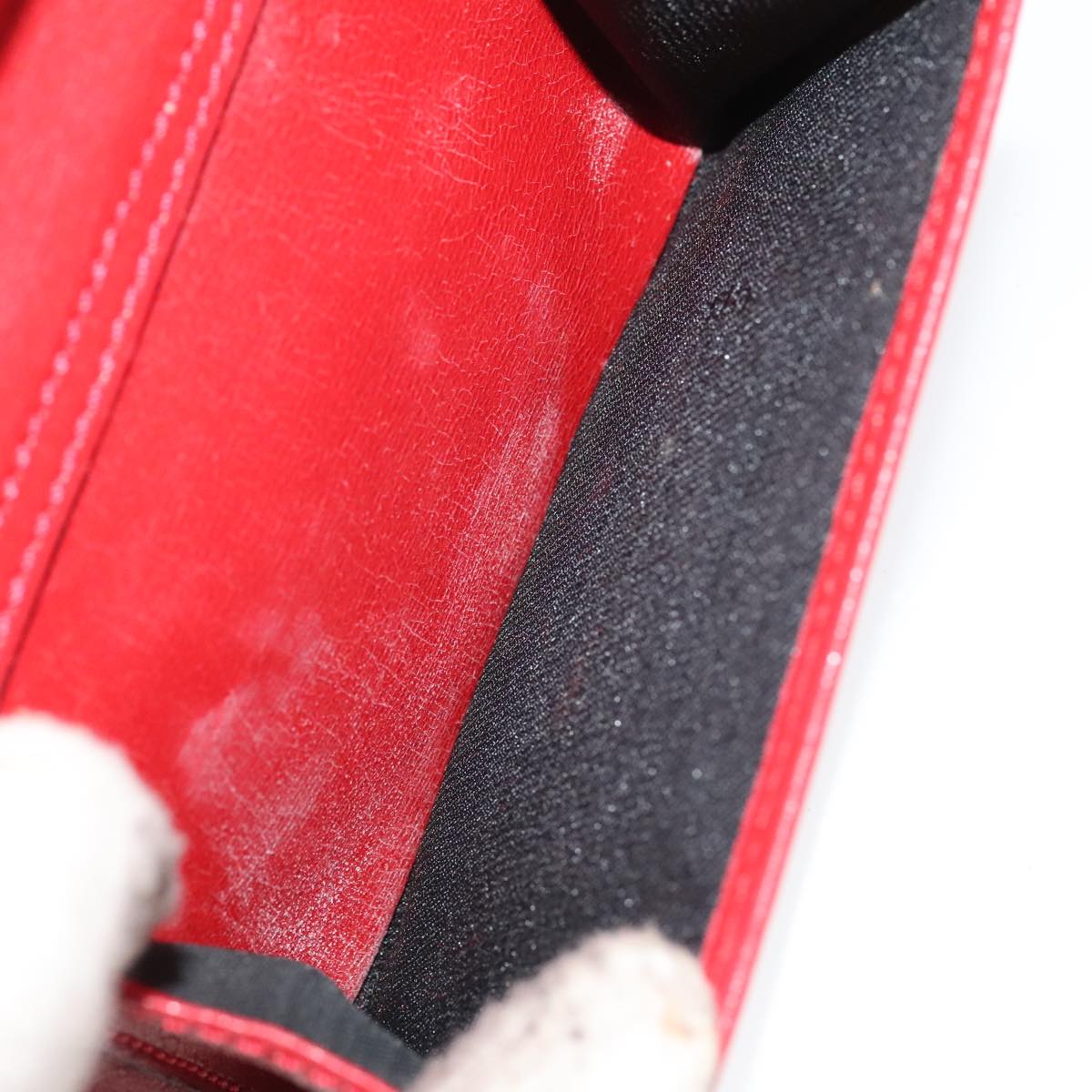 FENDI Backpack Leather Red Gold 106152