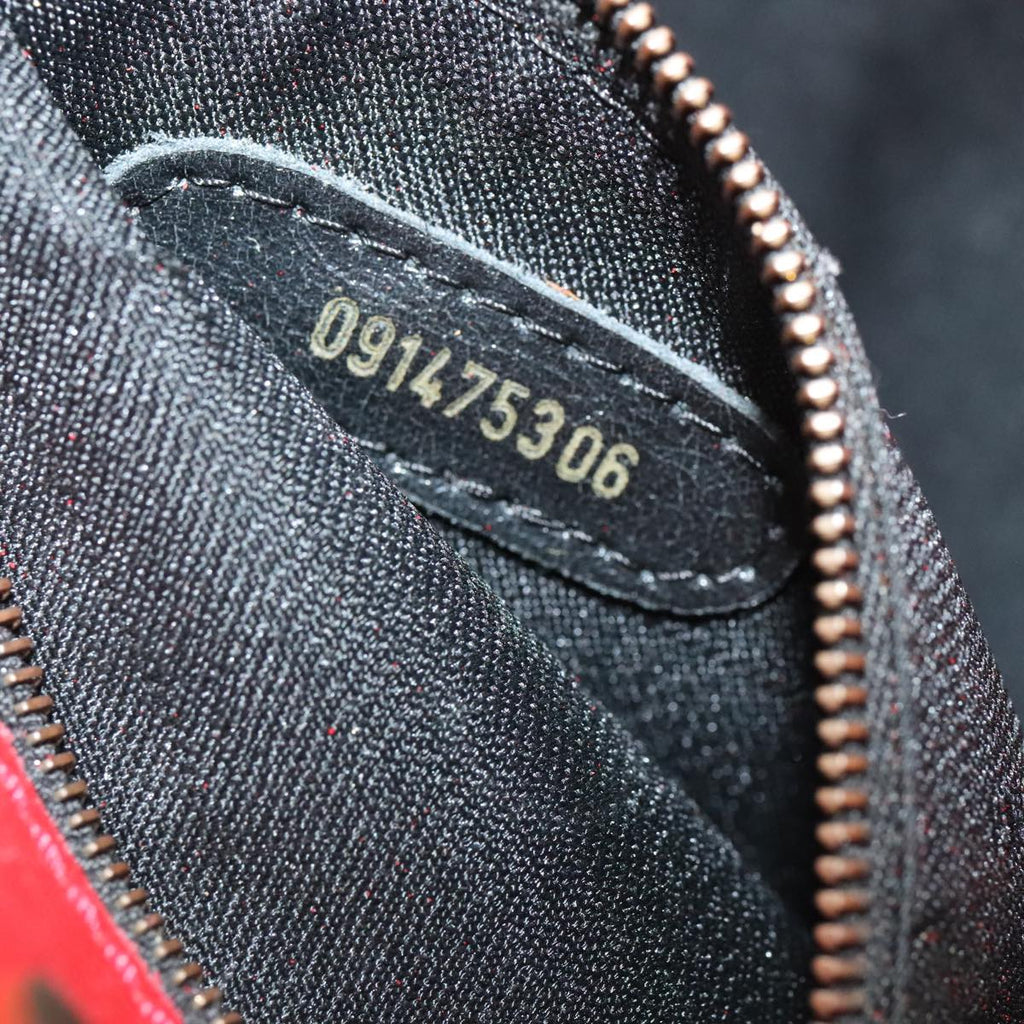FENDI Backpack Leather Red Gold 106152