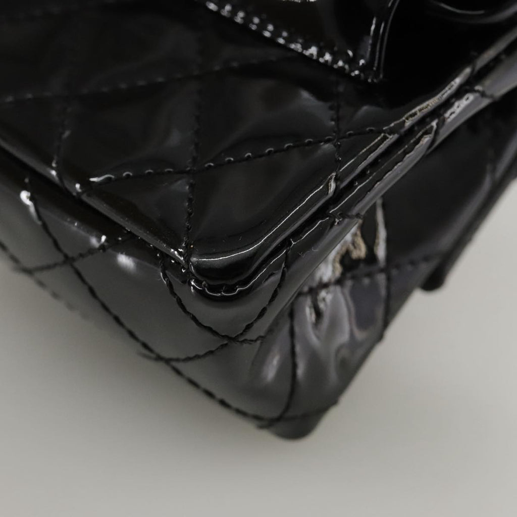 CHANEL Pouch Patent leather Black CC 106201