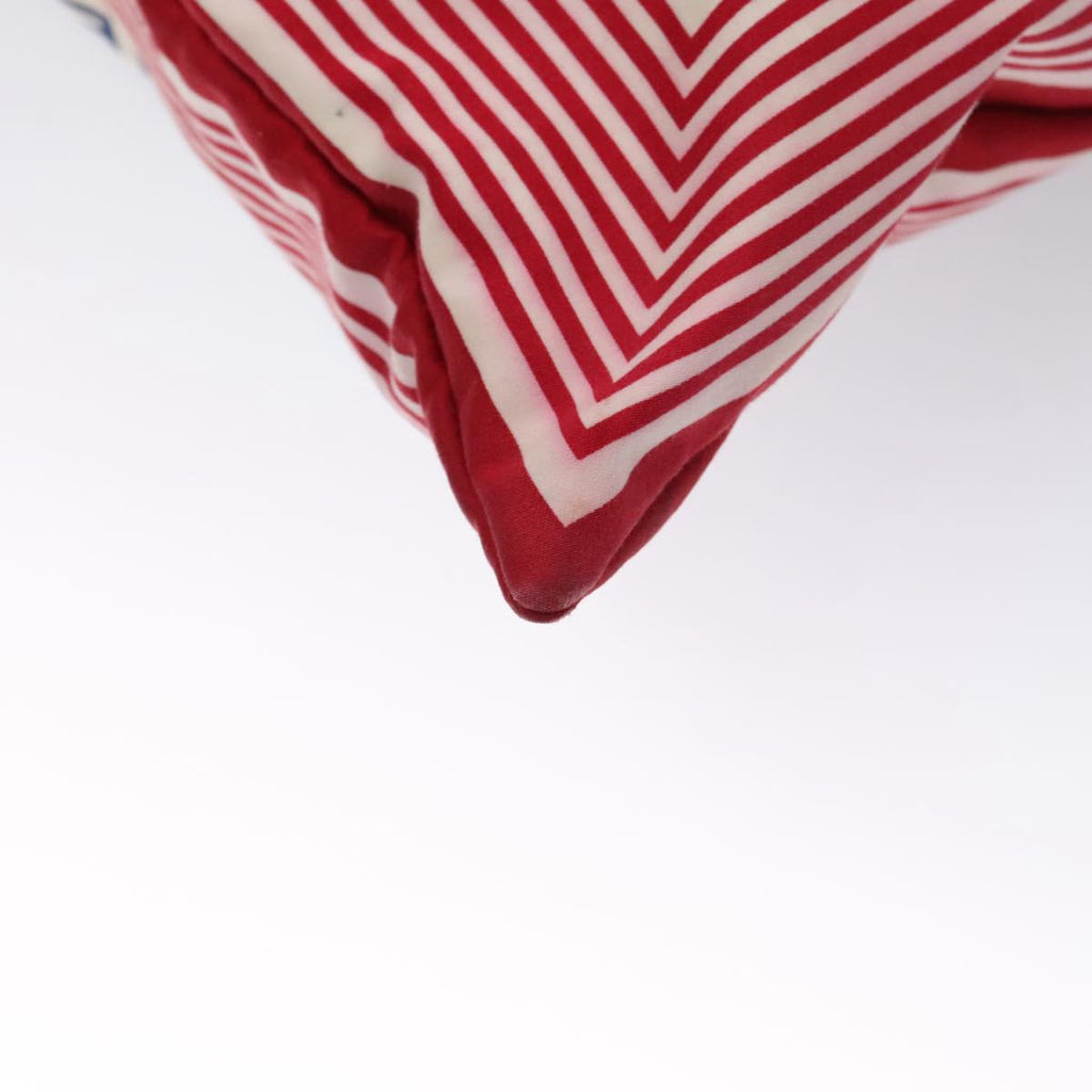 CHANEL Chain Tote Bag Nylon White Red CC 106203