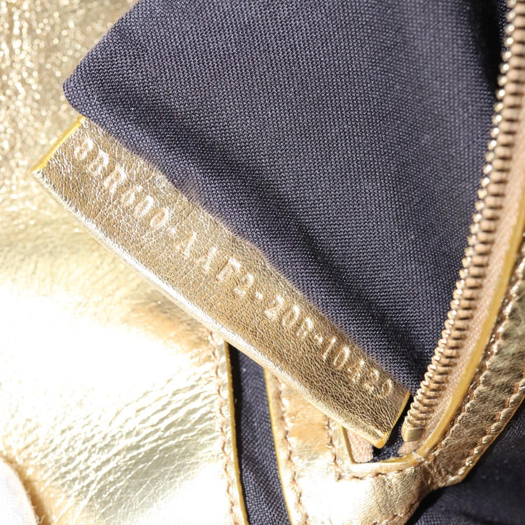 FENDI Zucca Canvas Mamma Baguette Shoulder Bag 2way Gold 106218A