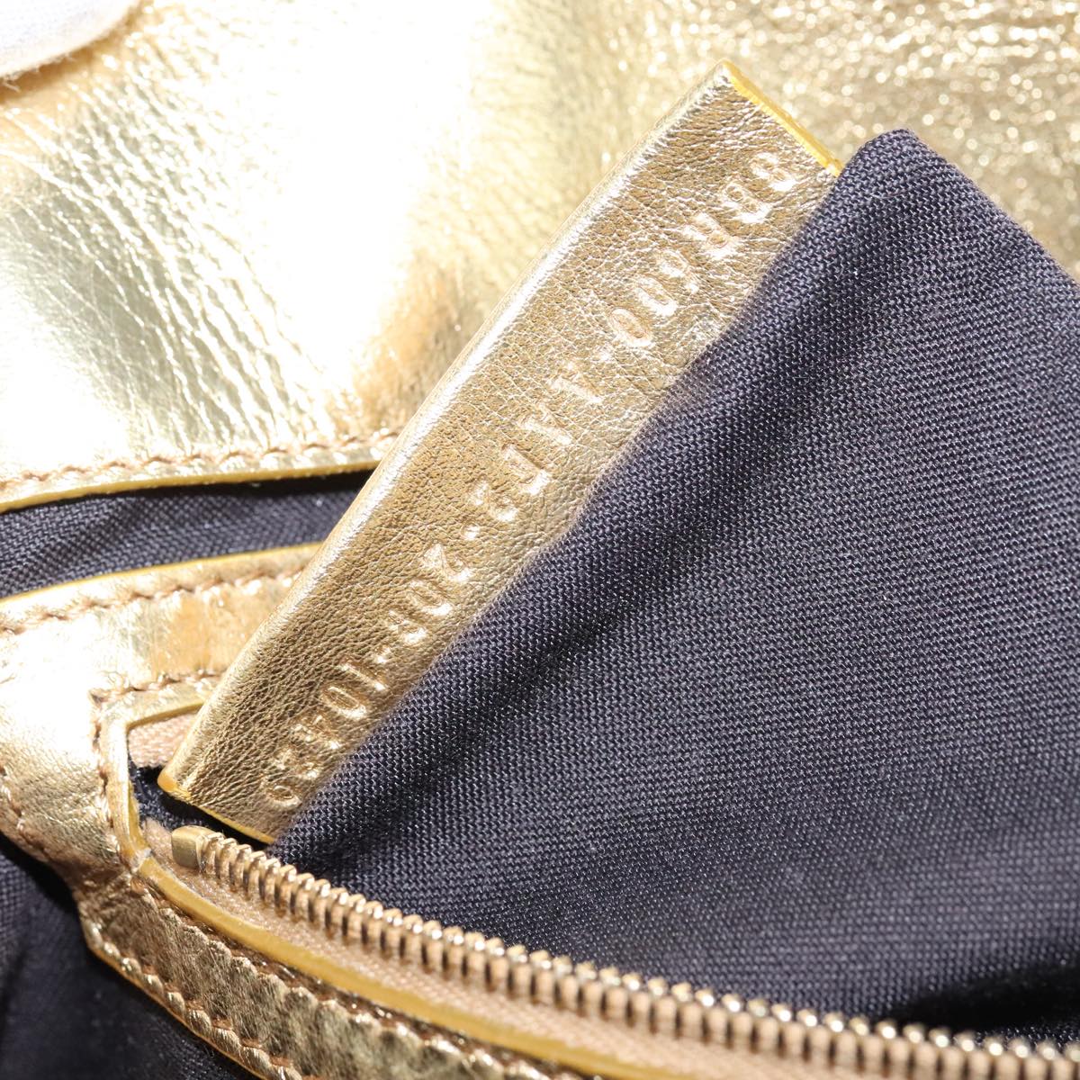 FENDI Zucca Canvas Mamma Baguette Shoulder Bag 2way Gold 106218A