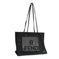 FENDI Shoulder Bag Nylon Black Gold 106335