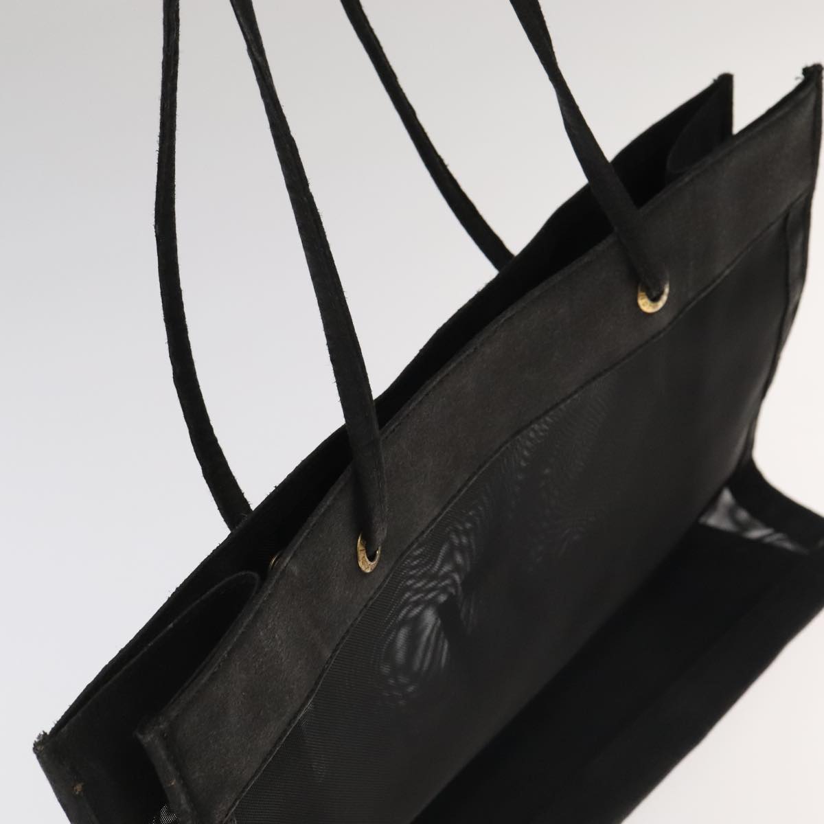 FENDI Shoulder Bag Nylon Black Gold 106335