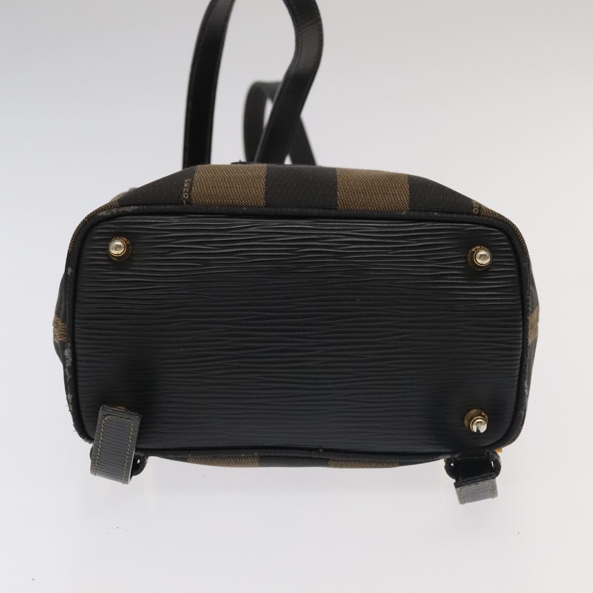 FENDI Pecan Canvas Backpack Beige Black Gold 106338