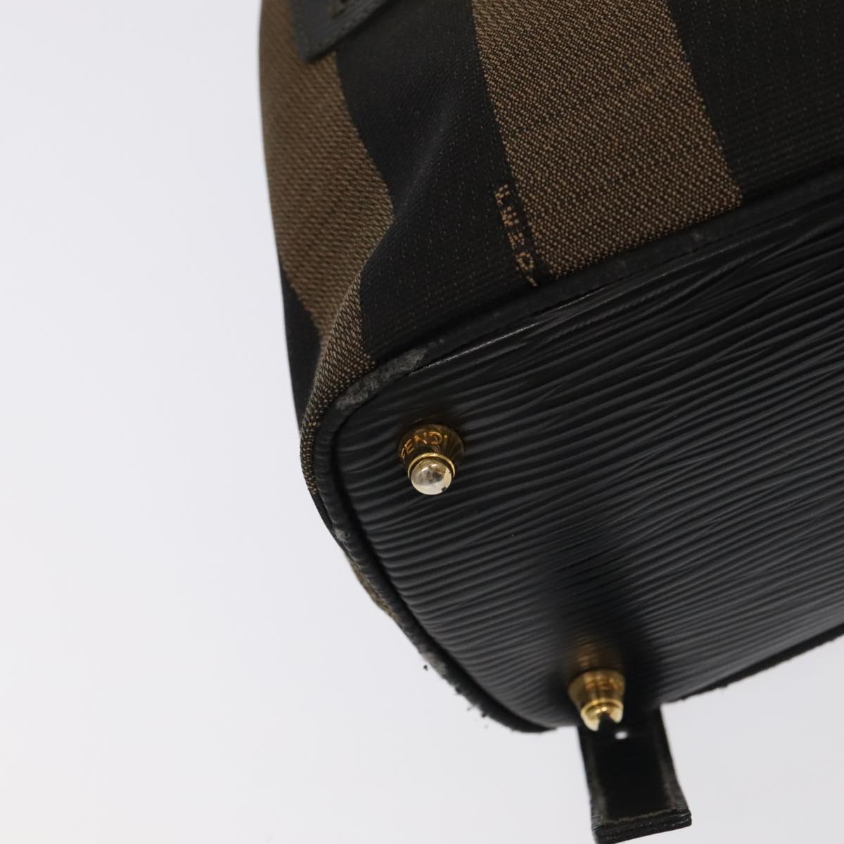 FENDI Pecan Canvas Backpack Beige Black Gold 106338