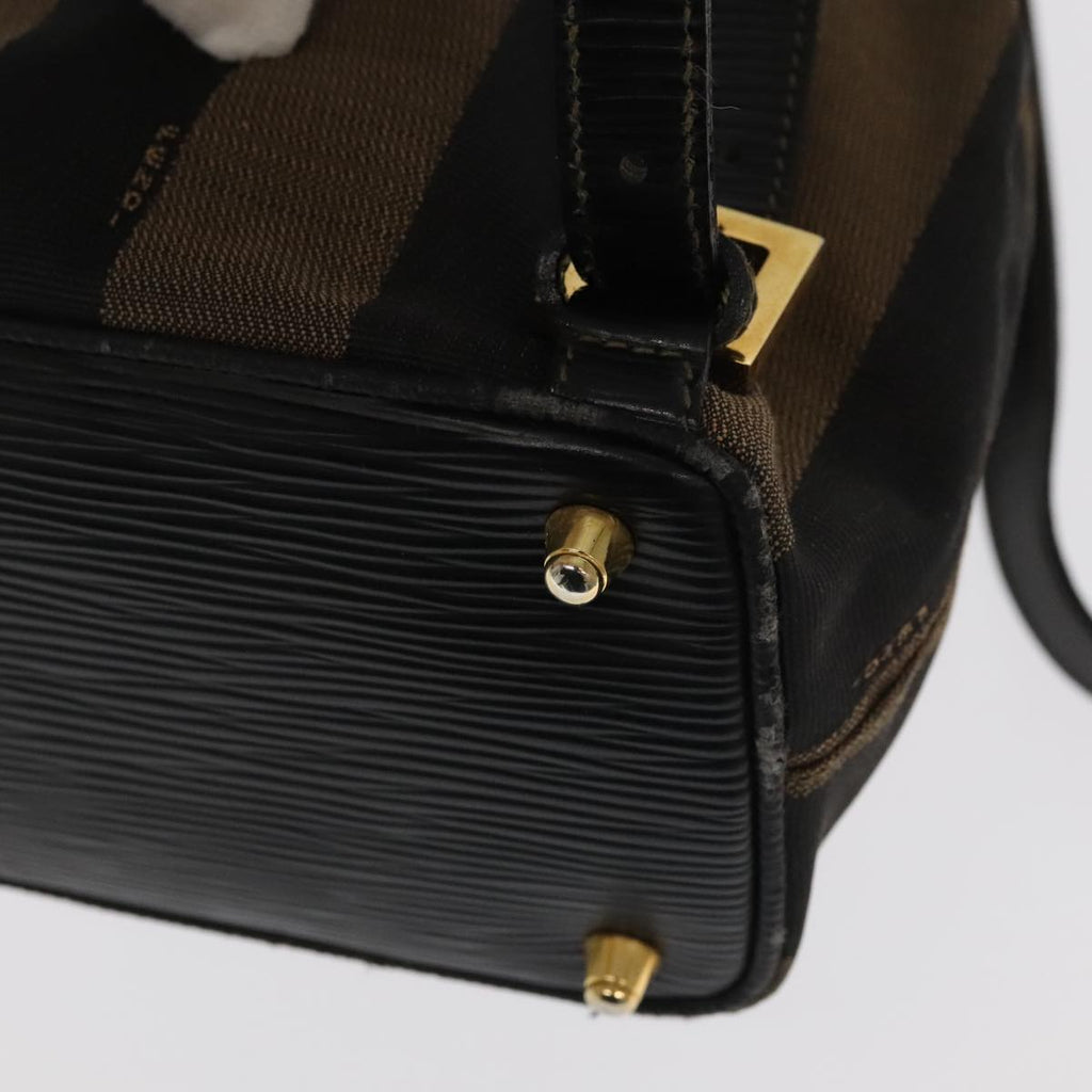 FENDI Pecan Canvas Backpack Beige Black Gold 106338