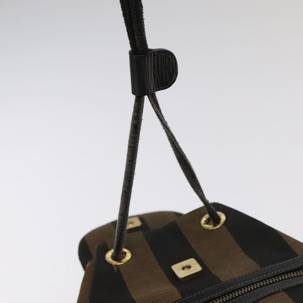 FENDI Pecan Canvas Backpack Beige Black Gold 106338