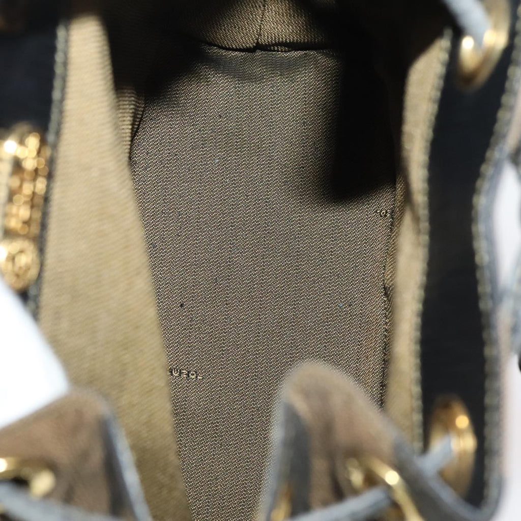 FENDI Pecan Canvas Backpack Beige Black Gold 106338