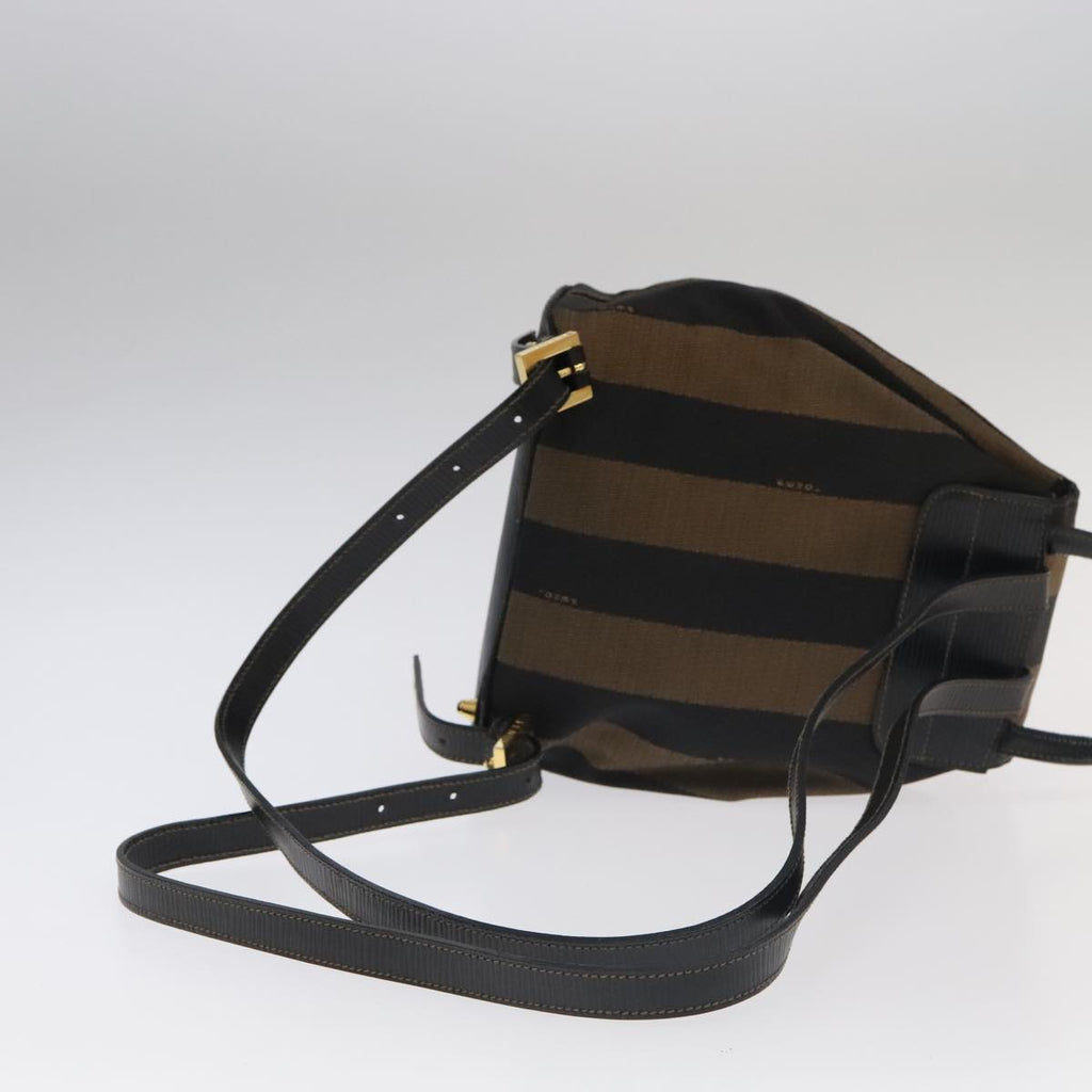 FENDI Pecan Canvas Backpack Beige Black Gold 106338