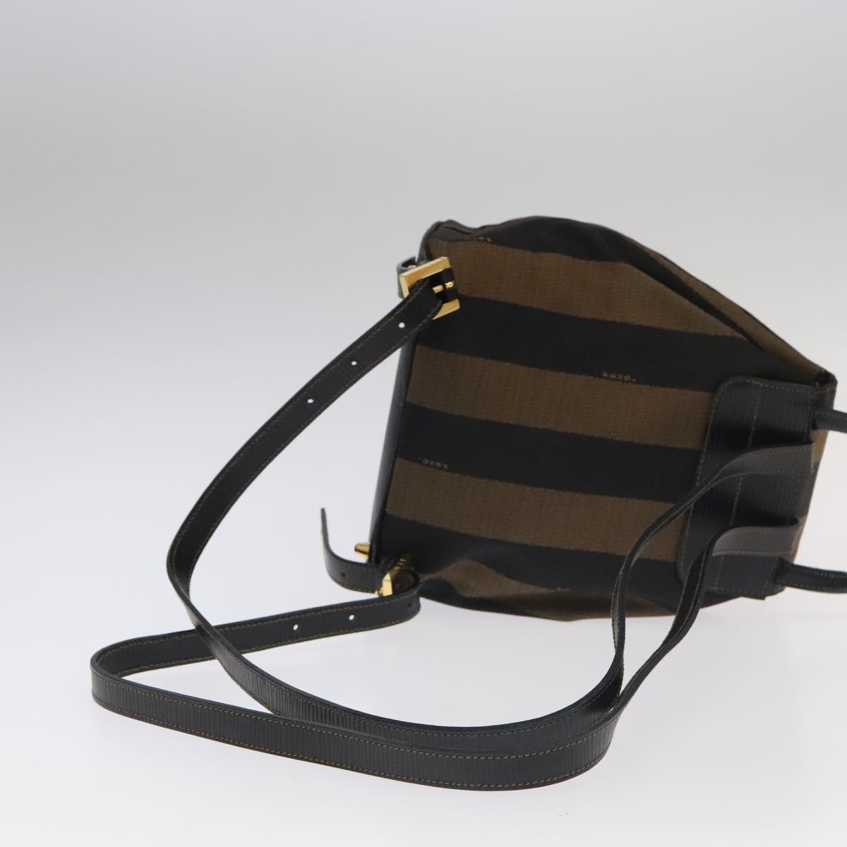 FENDI Pecan Canvas Backpack Beige Black Gold 106338