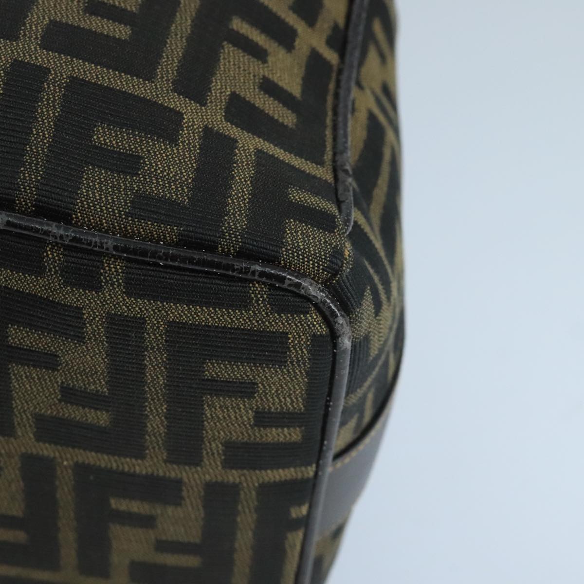 FENDI Zucca Canvas Vanity Pouch Brown Black 106349
