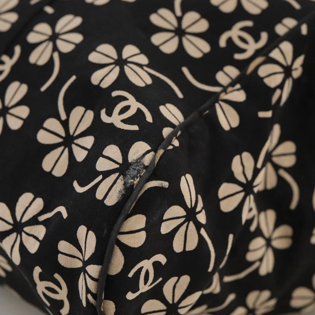 CHANEL Tote Bag Canvas Black CC 106391