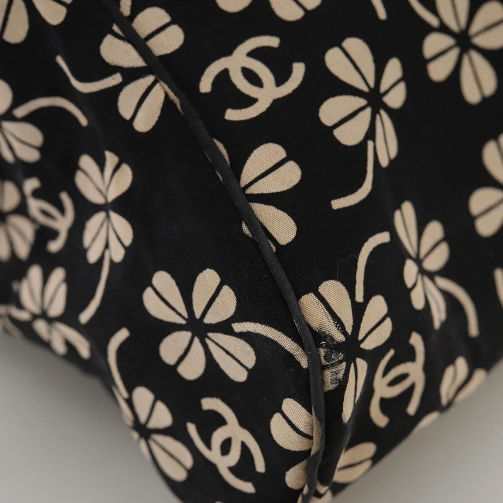 CHANEL Tote Bag Canvas Black CC 106391