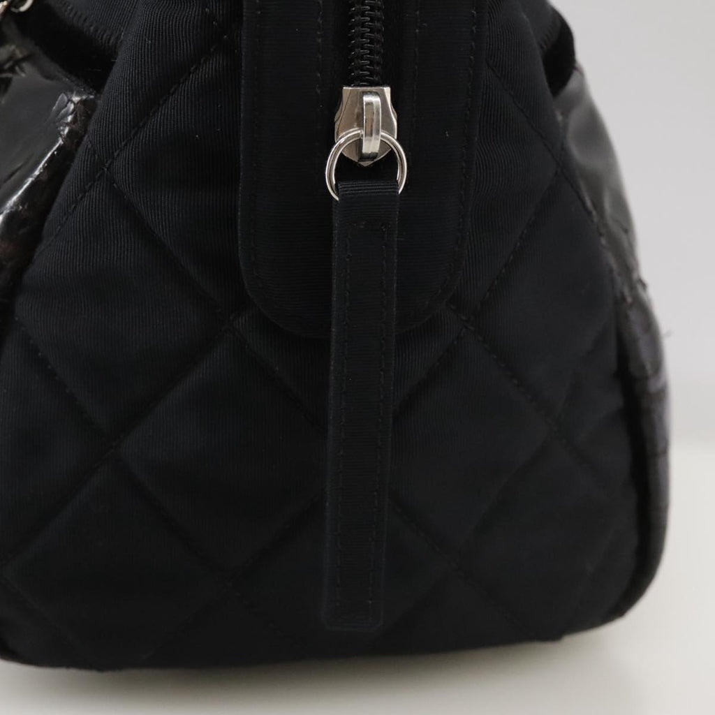CHANEL Chain Shoulder Bag Enamel Black CC 106403