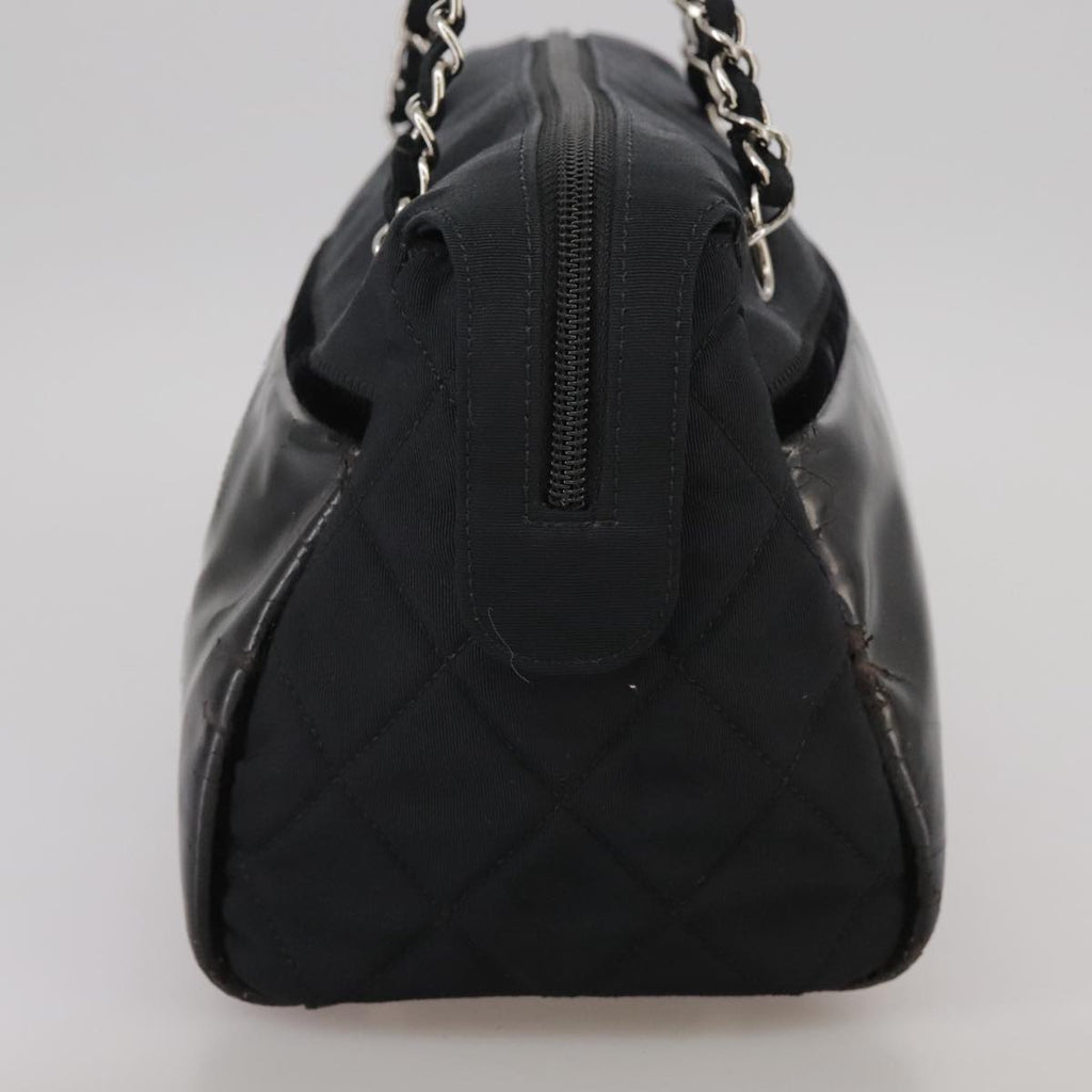 CHANEL Chain Shoulder Bag Enamel Black CC 106403