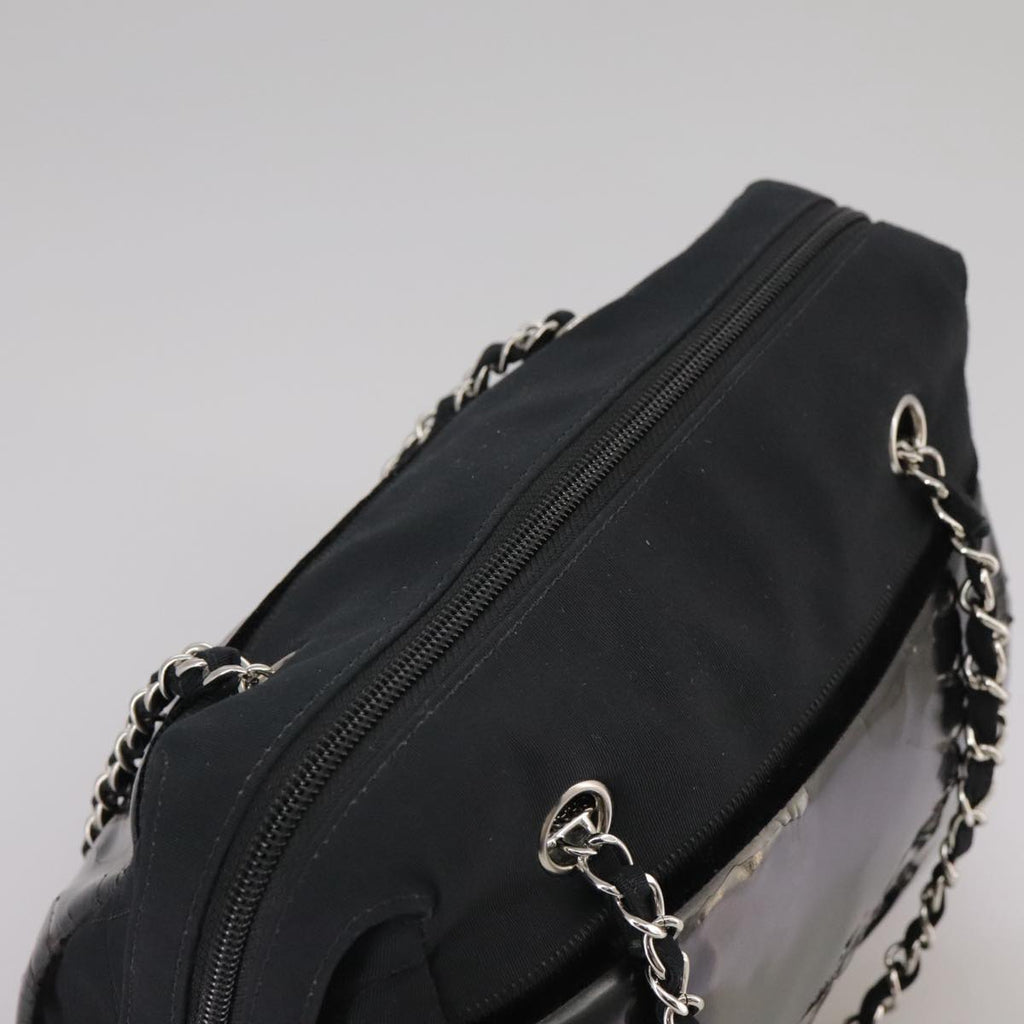 CHANEL Chain Shoulder Bag Enamel Black CC 106403