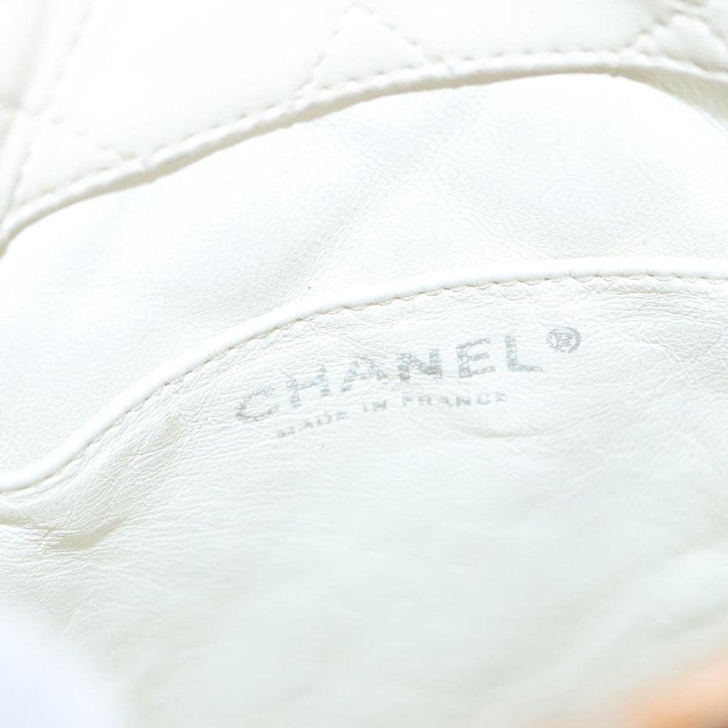 CHANEL Matelasse Chain Shoulder Bag Enamel Yellow CC 106418