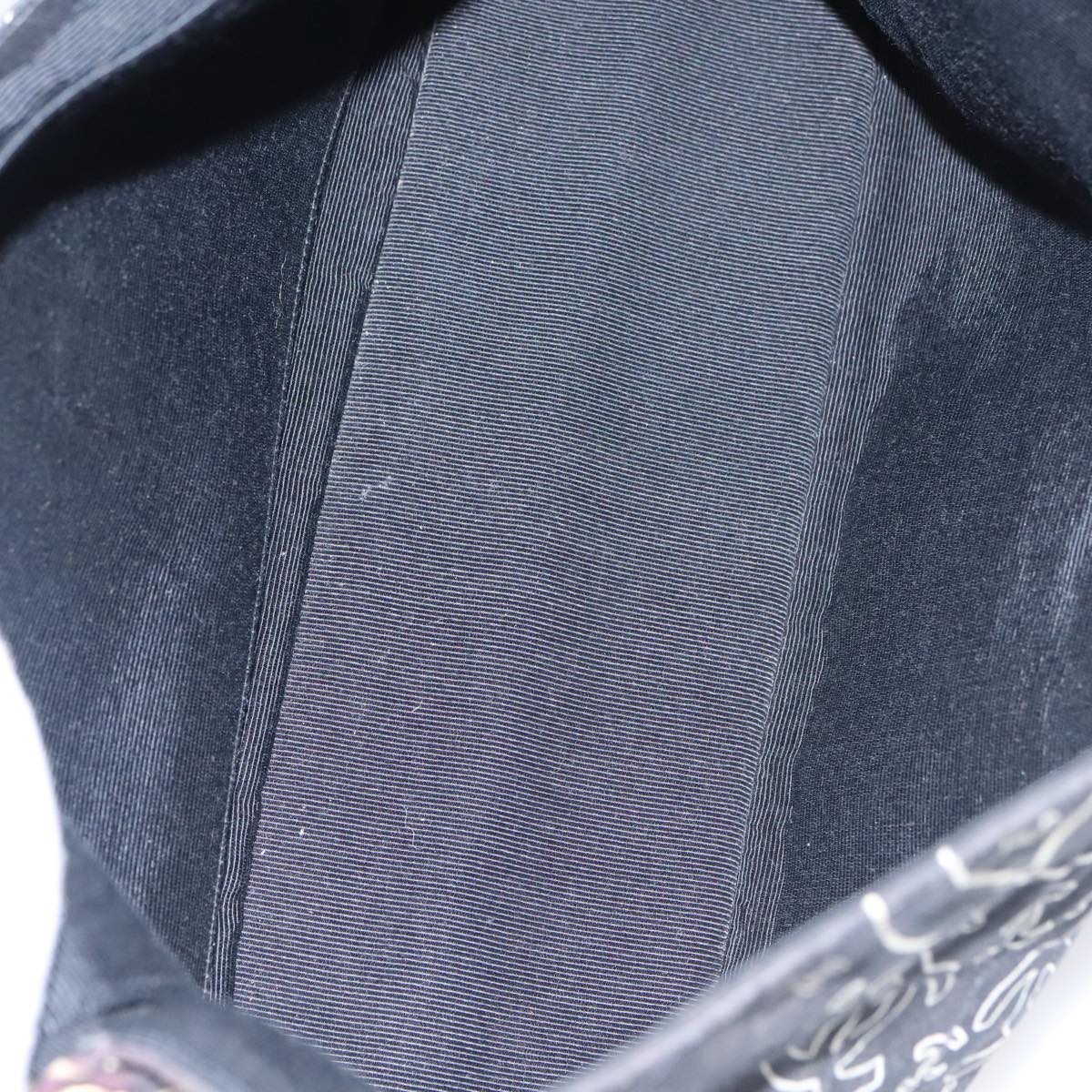 CHANEL Matelasse Chain Bandana Shoulder Bag Canvas Black CC 106419