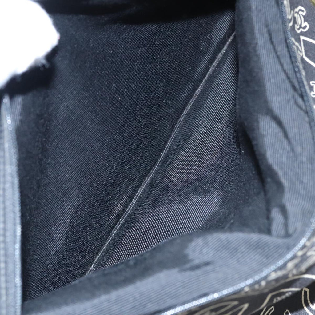 CHANEL Matelasse Chain Bandana Shoulder Bag Canvas Black CC 106419