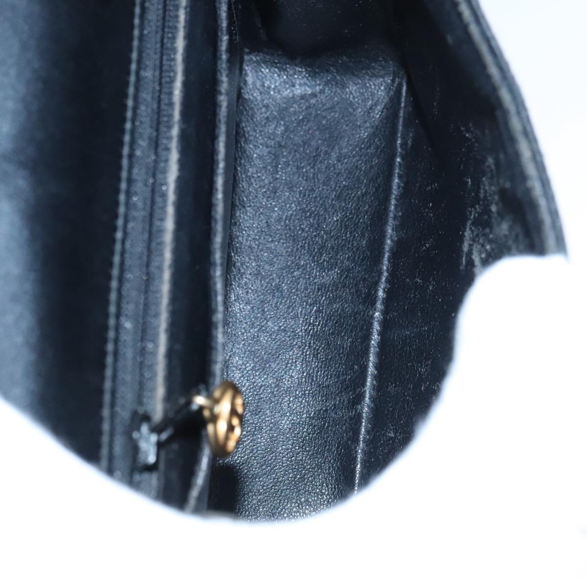 CHANEL Matelasse Chain Shoulder Bag Satin Black CC 106429