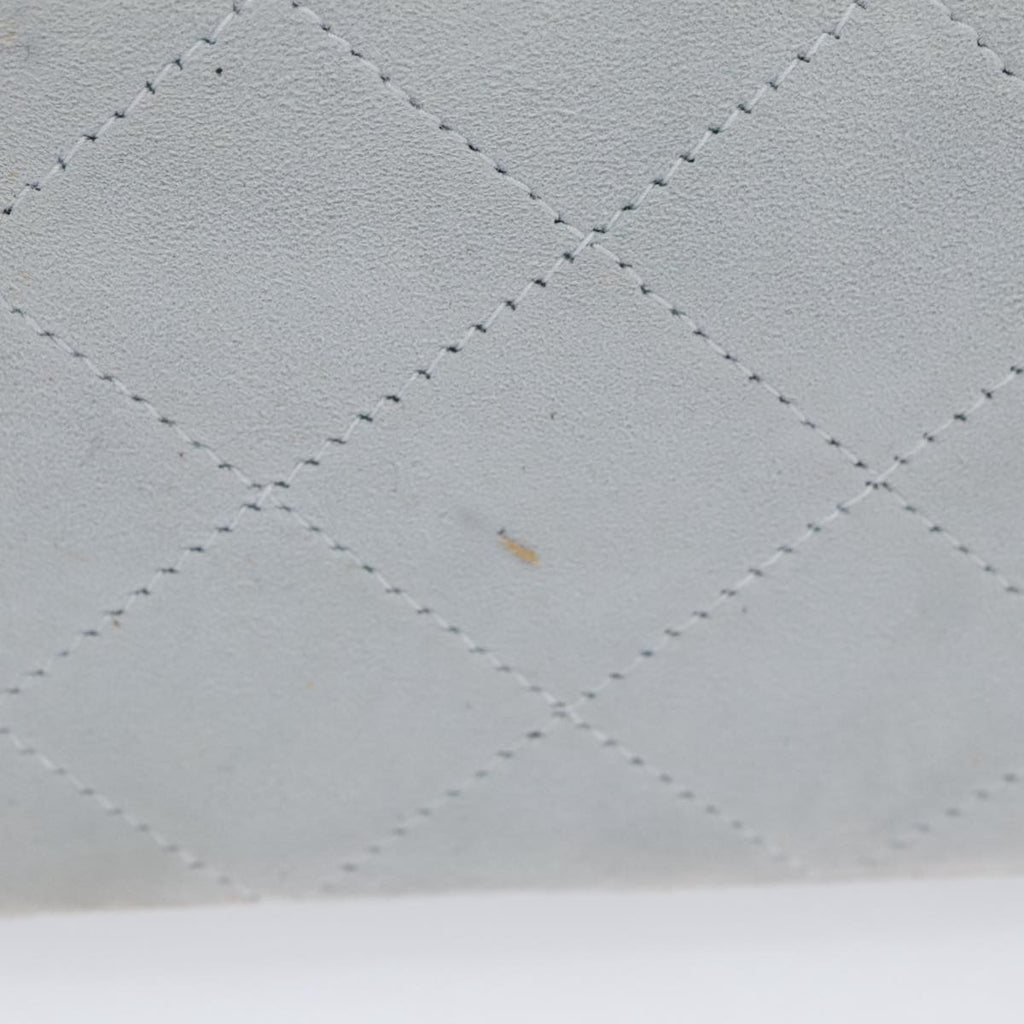 CHANEL Matelasse Chain Shoulder Bag Suede Light Blue Gold CC 106433A