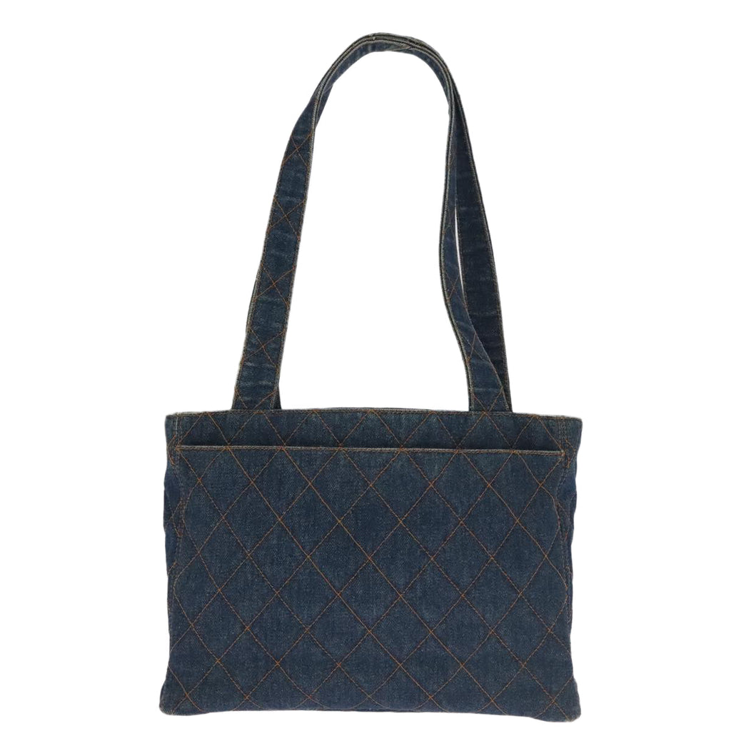 CHANEL Matelasse Shoulder Bag Denim Blue CC 106434A