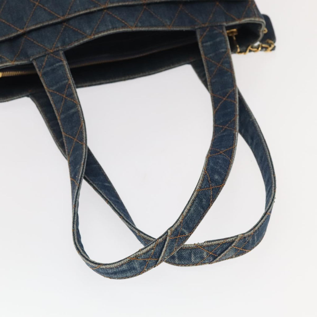 CHANEL Matelasse Shoulder Bag Denim Blue CC 106434A