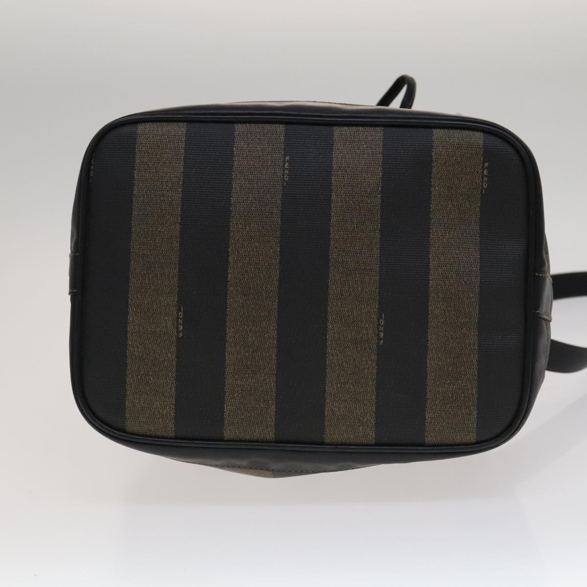 FENDI Pecan Canvas Shoulder Bag Brown Black Gold 106468