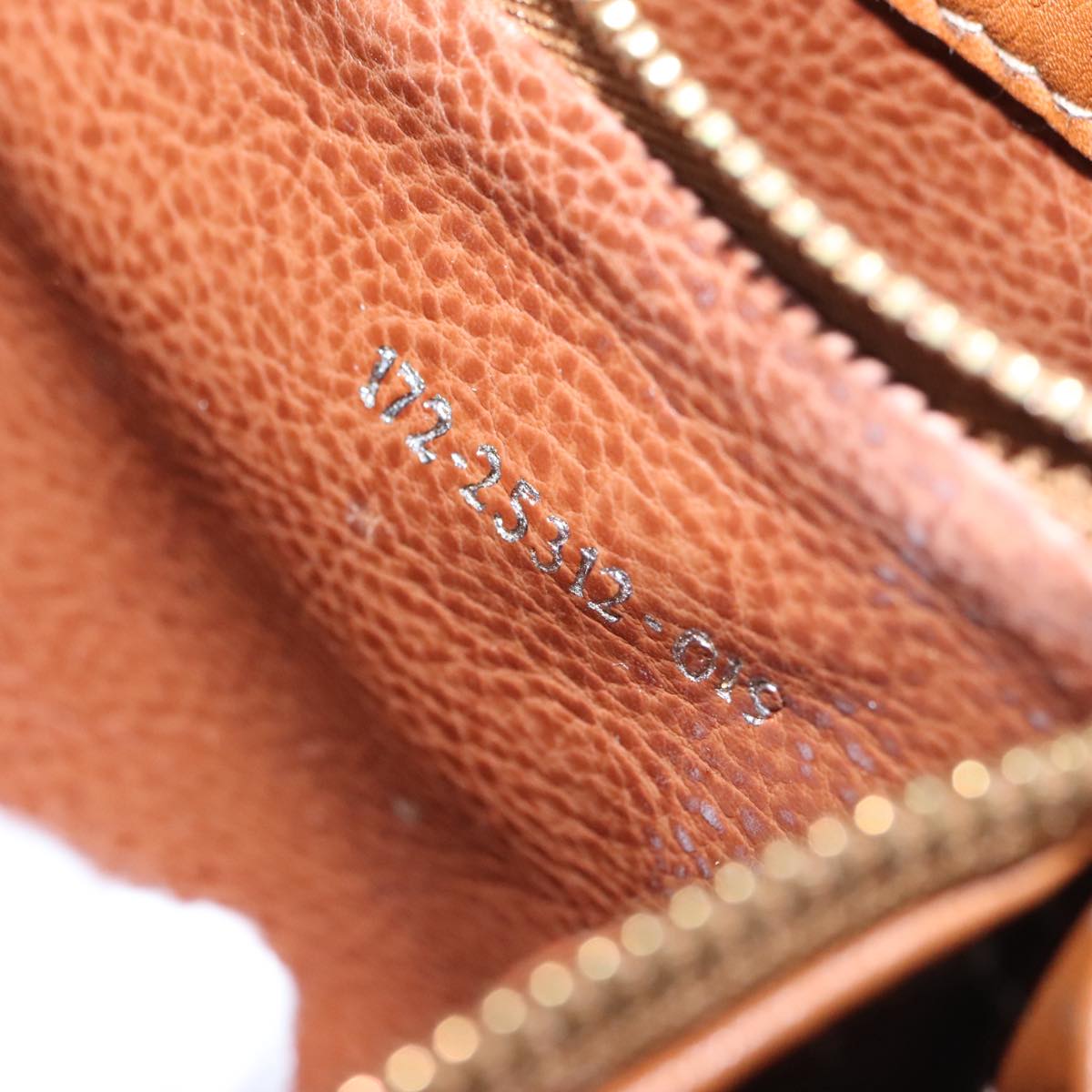FENDI Hand Bag Leather Brown Gold 106494